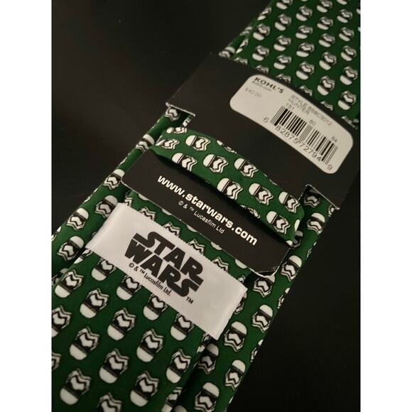 STAR WARS Hunter Green Stormtrooper Tie (NWT) - Picture 5 of 7